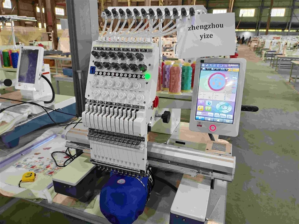 Computer High Speed Multi Head 9/12/15 Needles Automatic Embroidery Machine For Hat And T-shirt